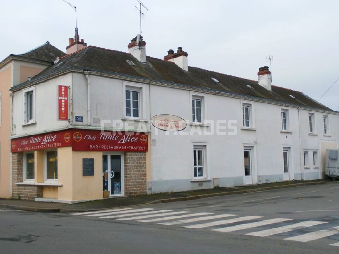 Façade du restaurant Chez Tante Alice, Créa'Façades.