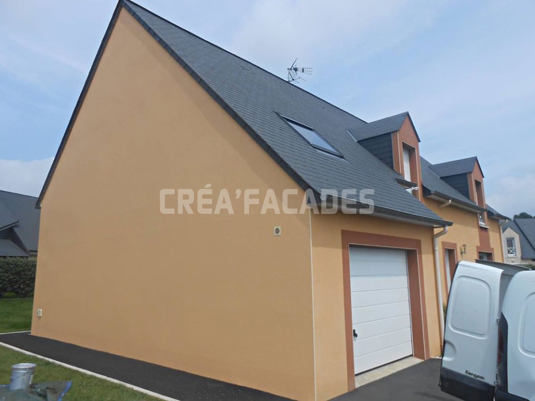 Rénovation de deux pignons pour cette Maison située à Monjean (53)